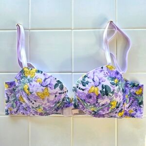 Victoria's Secret Floral Lavender Women's Bra Size 34B
